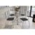 Sala de Jantar Completa Volga c/ Tampo de Vidro 95cm e 4 Cadeiras Portugal Cromada/Preto 110 – Kappesberg