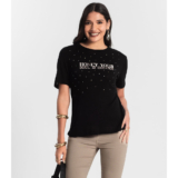 Blusa Visco Tricot Feminina Rovitex Preto