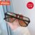 Óculos De Sol Retrô Double Bridge – Lentes Gradientes Quadradas Grandes UV400