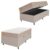 Cama Box Baú Solteiro Colchão Molas Qatar 88x188x63cm Bege/Branco Inducol – Suporta Até 200 Kg Por Pessoa