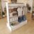 Expositor mdf central branco 90 cm para lojas Gondola de centro para ganchos branco 90 cm