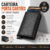 Carteiras Fibra De Carbono Porta-Cartões Masculina Preta Mágica Tripla De Couro