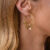 Argola Dupla Medalhinhas com Banho em Ouro 18k