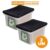 Kit 2 Caixas Organizadoras Arquivo Larga Empilhável Cristal Ordene