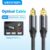 Vention Cabo De Áudio Óptico Digital , Liga De Alumínio , Fibra S/PDIF , Conectores Toslink De Tamanho Completo , Compat