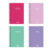 Caderneta capa plástica 1/8 80 folhas Neon Cores Feminino Tilibra