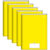 Caderno Brochura Universitário Capa Dura 80 Folhas Stiff Amarelo Slim – Pacote Com 5 Unidades