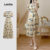 Lovito Vestido Casual de Verão/inverno com Laços Na Barra e Linha Estruturada para Mulheres L137ED319