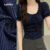 Camiseta Decote Renda Manga Puff-TSB150P2D236
