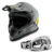 Kit Capacete Moto Fast 788 Grey Fosco + Óculos Blast Branco
