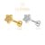 Piercing Orelha Minibarbell Dourado Zircônia Estrela Helix Nariz Conch Lóbulo Tragus Piercing Cobre / Aço Flat Labret