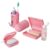 Kit 6 Peças Viagem Frasco Aeroporto Organizador Mala Mochila Rosa Plasútil