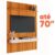 Painel para TV até 70 Polegadas 1,80×2,40m Ripado com Nicho Arbo Cedro/Off White EDN