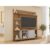 Estante Home para Tv até 47 Polegadas 1 Porta Basculante Taurus Cinamomo/Off White/Ripado