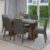 Conjunto Sala de Jantar Tampo de Madeira 6 Cadeiras Rustic/Cinza/Silver Soho Madesa
