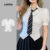 Lovito Blusa Casual Com Botão Liso Y2K Blusa Manga Bufante Para Mulheres L52AD035 (Branco)