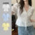 Lovito Blusa Casual Lisa Com Cadarço Blusa De Verão Para Mulheres L123ED063
