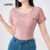 Lovito Camisa Elegante Assimétrica Primavera/verão Cinza e Rosa para Mulheres L143ED471