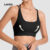 Lovito Brassiere Esportiva Elástica Push Up Brassiere de Yoga Fruncida Anti-Shock Costas Lindas Corrida Fitness LNL77167