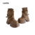 Lovito Botas Casuais Estilo Plicated para Mulheres LFA97045