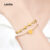 (NEW) Lovito Pulseira de Metal Coração Modesto LFA96030