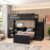 Beliche Multifuncional Solteiro Adulto com Escrivaninha Star Office Casatema MadeiraOriginals Preto Perfect Touch