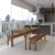 Conjunto Mesa e 2 Bancos em Madeira Maciça Ultron  200