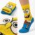 Meia Divertida Cano Longo Estampada frio Personagem Bob espoja Unico 35 a 44