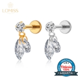 Piercing Labret Titânio Pvd Ponto De Luz Com Zircônia Cravejado Pingentes Para Lábio Helix Tragus Conch Orelha Boca