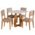 Conjunto Sala De Jantar Mesa Athenas Quadrada 4 Cadeiras Santiago Dobuê Madeirado Off White