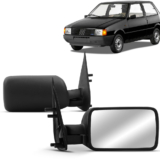 Par Espelho Retrovisor Uno 85 86 87 88 2 e 4 Portas Controle Manual