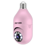 Mini IP Câmera de Segurança Wi-fi Rosa com Áudio Bidirecional Visão Noturna e Sensor de Movimento – com App YOOSEE