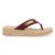 Chinelo Usaflex Feminino Salto Baixo Couro Enfeite Casual UD13001