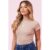Blusa Feminina Com Aplique de Metal Planet Girls Bege Médio