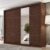 Guarda-Roupa Casal 4 Espelhos 2 Portas de Correr Essencial Espresso Móveis Jacaranda
