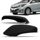 Capa Retrovisor Hb20 2012 2013 2014 2015 2016 2017 2018 Preto Texturizado Com Seta
