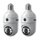 Kit 2 Câmera de Segurança IP Wi-fi Branco Full HD com Lente Dupla e Visão Noturna – com App ICSEE
