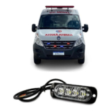 Kit 4 Strobo Led Viatura Policia Ambulância Multifunção 12v