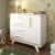 Cômoda Infantil 1 Porta 4 Gavetas 119cm 100% MDF Kakau Retrô Espresso Móveis Branco Brilho