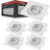 5 Luminária Spot Led De Embutir 5w Quadrado Luz Branca Direcionável 110v 220v Avant