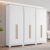 Guarda Roupa Casal Americano 6 Portas com Amortecimento 6 Gavetas com Usinagem Branco