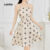 Lovito Vestido Elegante Estilo Resort Com Laço Para Primavera/verão Para Mulheres L143ED144