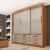 Guarda Roupa Casal 3 Portas 9 Gavetas 199cm Chicago   Cinamomo/Off White