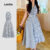 Lovito Vestido Elegante com Botões Na Frente Manga Longa para Primavera/verão para mulheres L143ED082