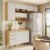 Cozinha Compacta 100% Mdf 3 Peças 7 Portas 2 Gavetas com Tampo e Vidro Itália Espresso Móveis Amêndoa/Off White