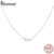 Bamoer Original 925 Prata Esterlina Colar Em Forma De O Elegante Jóias Presente Feminino
