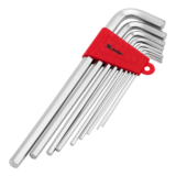 JOGO DE CHAVES ALLEN, EXTRA LONGA, CROMO VANADIO, ACABAMENTO ACETINADO, 1,5-10MM, 9PCS // MTX