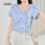Lovito Blusa Casual Listrada Assimétrica Primavera/verão Multicolorida Para Mulheres L134ED792