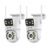 Kit 2 Câmera De Segurança a Prova de água Lente Dupla APP YOOSEE IP66 Camera IP WiFi 360 Cor Branco