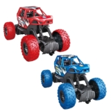 Carrinho Controle Remoto Infantil Climb Car Maxi Toys Recarregável USB 24G Azul Vermelho